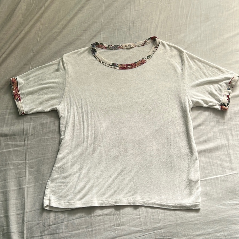 floral ringer t shirt